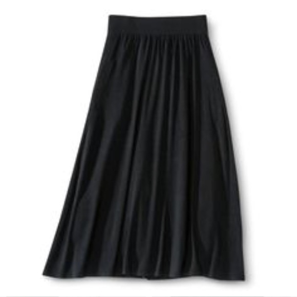 girls black maxi skirt